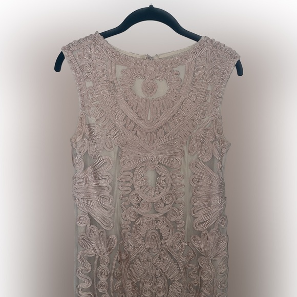 JS Collections Soutache Midi Dress with Flounce Hem In Chu Size 12 petite - Picture 3 of 6